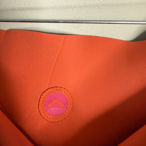 Roxy Women's Gray Orange Land to Sea Water Resistant Leggings Surf Beach neopren - Picture 3 of 3